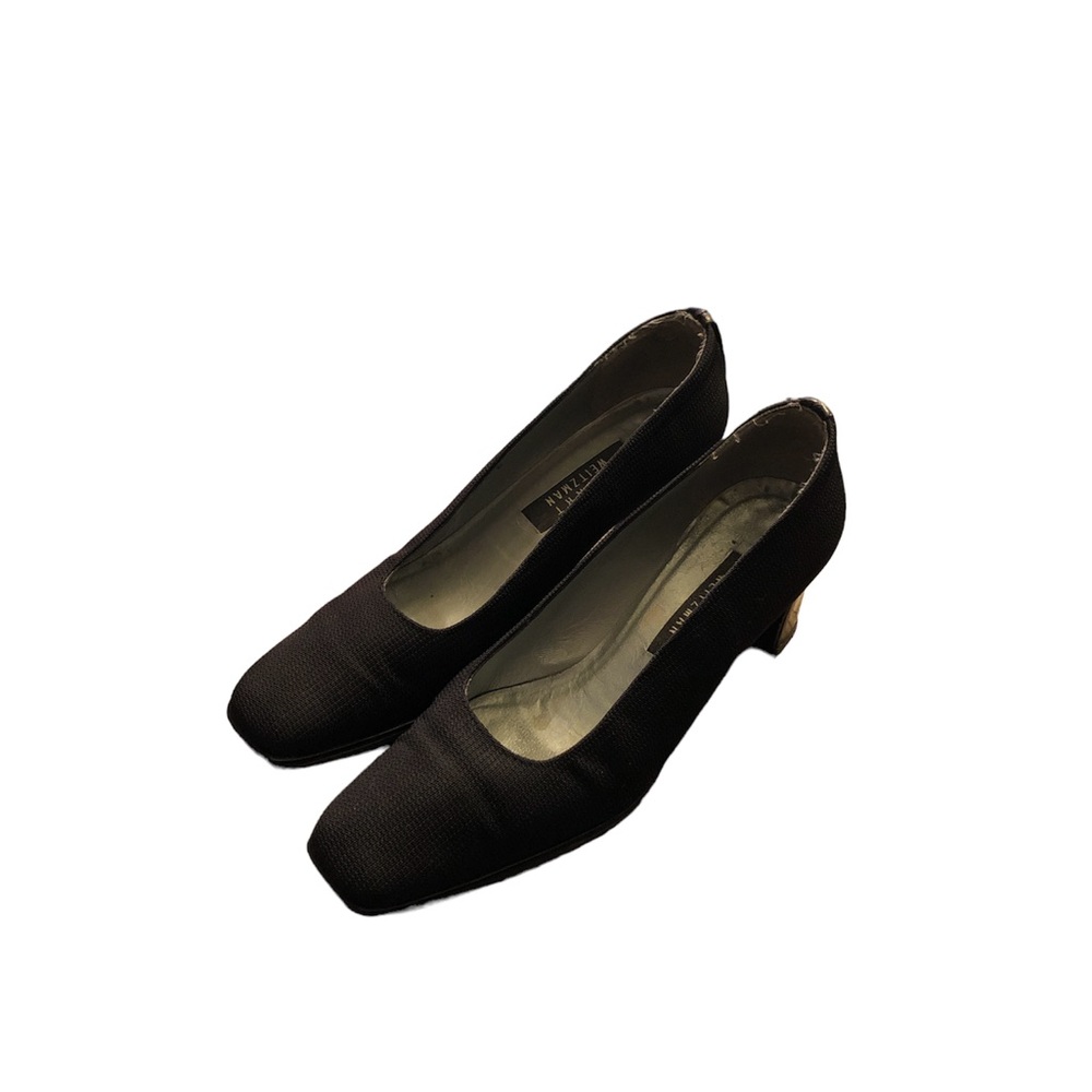 Stuart Weitzman Ribbed black heel